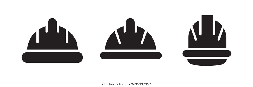 Helmet icon set, Safety helmet, Construction helmet flat trendy style illustration on white background..eps