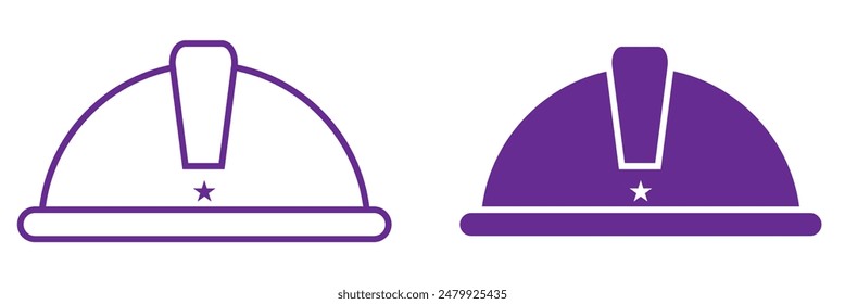 Helmet icon set vector. Motorcycle helmet sign and symbol. Construction helmet icon. Safety helmet