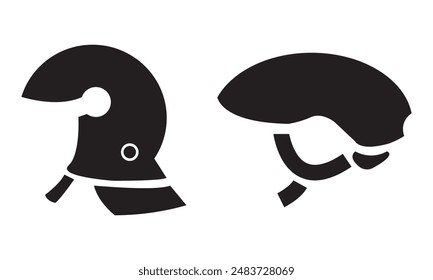 Helmet icon set vector. Motorcycle helmet sign and symbol. Construction helmet icon. Safety helmet