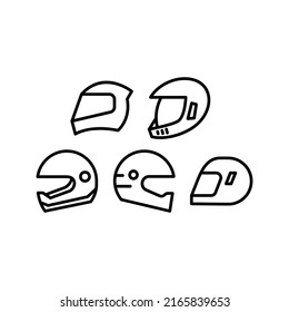 Helmet Icon Set Vector Symbol Design Illustration