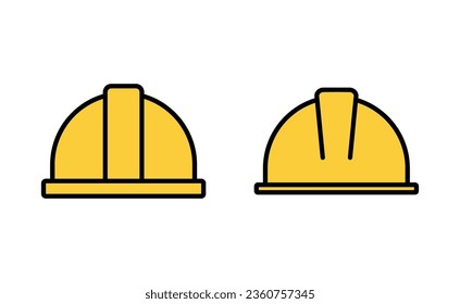 Helmet icon set for web and mobile app. Motorcycle helmet sign and symbol. Construction helmet icon. Safety helmet