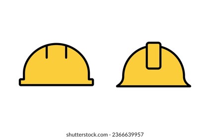 Helmet icon set for web and mobile app. Motorcycle helmet sign and symbol. Construction helmet icon. Safety helmet