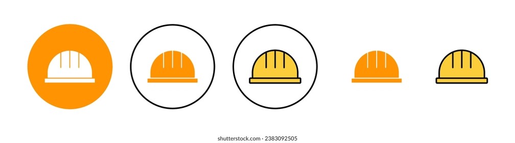 Helmet-Icon-Set für Web- und Mobile-App. Motorradhelm-Zeichen und Symbol. Bauhelm-Symbol. Sicherheitshelm