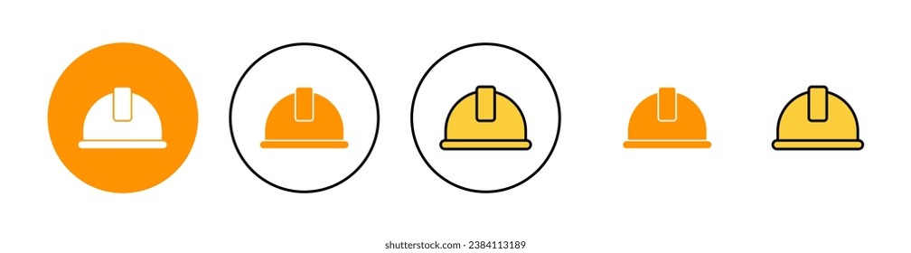 Helmet icon set for web and mobile app. Motorcycle helmet sign and symbol. Construction helmet icon. Safety helmet