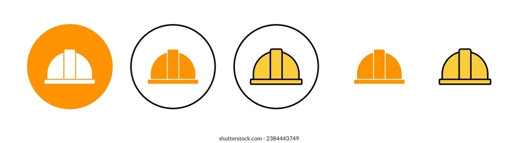 Helmet icon set for web and mobile app. Motorcycle helmet sign and symbol. Construction helmet icon. Safety helmet