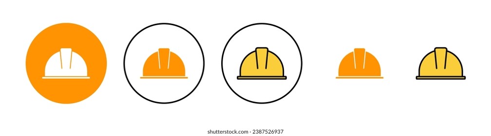 Helmet icon set for web and mobile app. Motorcycle helmet sign and symbol. Construction helmet icon. Safety helmet