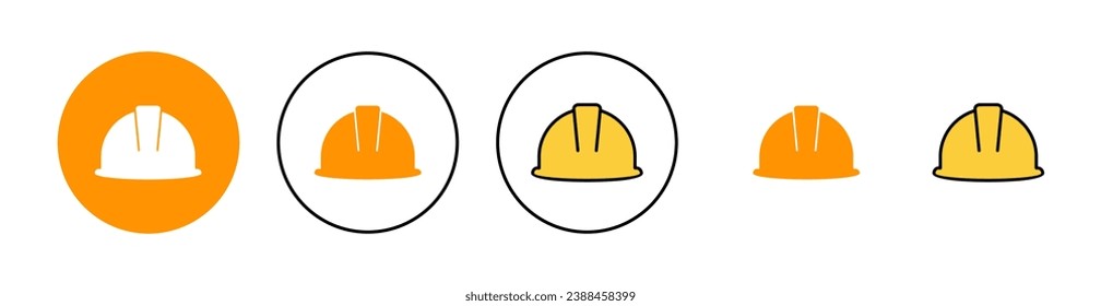 Helmet icon set for web and mobile app. Motorcycle helmet sign and symbol. Construction helmet icon. Safety helmet