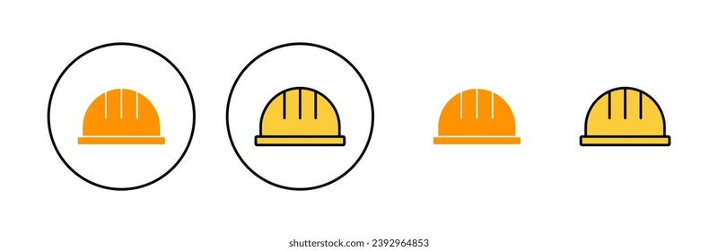 Helmet icon set for web and mobile app. Motorcycle helmet sign and symbol. Construction helmet icon. Safety helmet