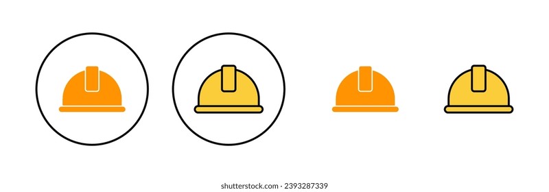 Helmet icon set for web and mobile app. Motorcycle helmet sign and symbol. Construction helmet icon. Safety helmet