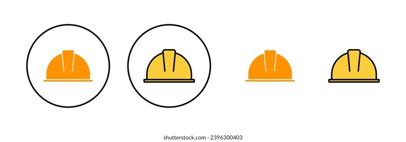 Helmet-Icon-Set für Web- und Mobile-App. Motorradhelm-Zeichen und Symbol. Bauhelm-Symbol. Sicherheitshelm