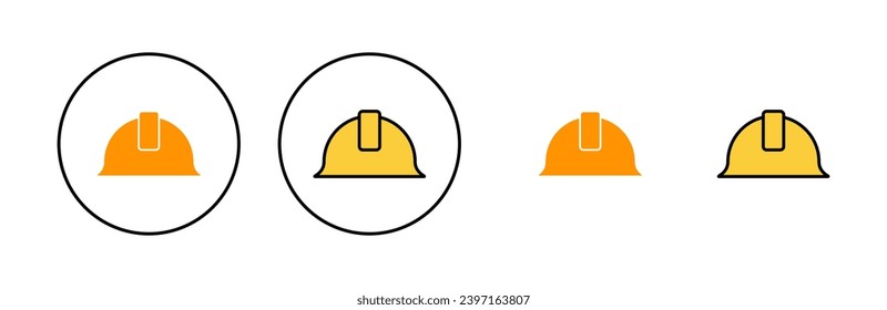 Helmet icon set for web and mobile app. Motorcycle helmet sign and symbol. Construction helmet icon. Safety helmet