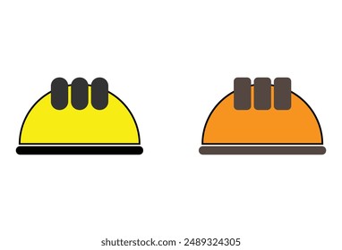 Helmet icon set for web and mobile app. Motorcycle helmet sign and symbol. Construction helmet icon. Sign work hat vector. Vector illustration. Eps file 83.