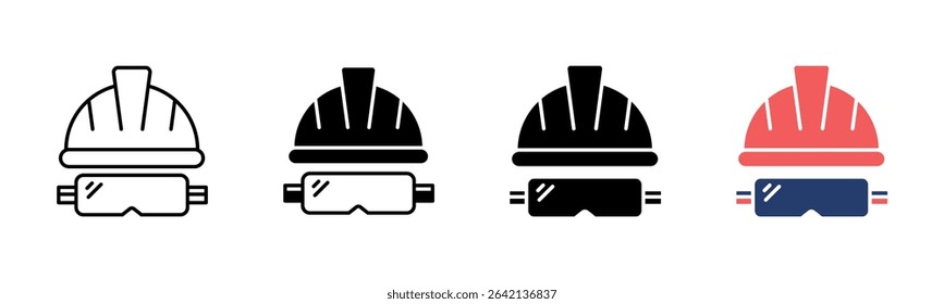 Helmet icon sheet multiple style collection