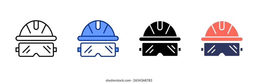 Icono de casco hoja de múltiples estilos de colección