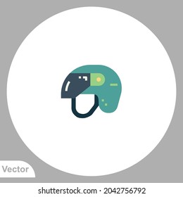 Helmet icon sign vector,Symbol, logo illustration for web and mobile