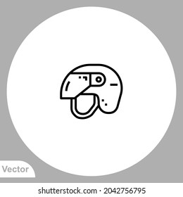 Helmet icon sign vector,Symbol, logo illustration for web and mobile