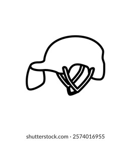 helmet icon, simple flat style, pictogram logo sign symbol vector illustration, isolated on white for mobile app