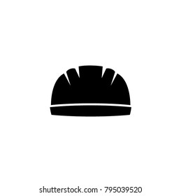 helmet icon simple isolated, industrial safety symbol