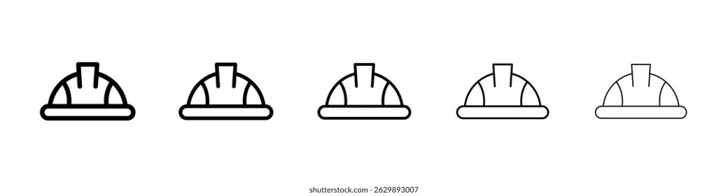 Helmet icon Simple thin line flat symbol