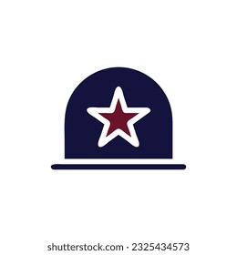 Helmet icon solid maroon navy colour military vector army element and symbol perfect.
