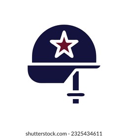 Helmet icon solid maroon navy colour military vector army element and symbol perfect.