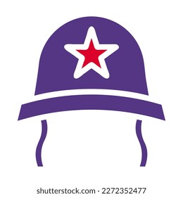 helmet icon solid red purple style military illustration vector army element and symbol perfect. Icon sign from modern collection for web.