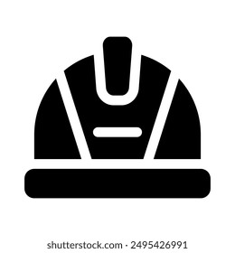 helmet icon with style glyph