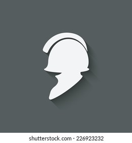 helmet icon symbol - vector illustration. eps 10
