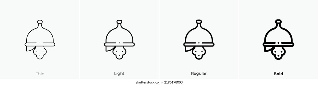 helmet icon. Thin, Light Regular And Bold style design isolated on white background