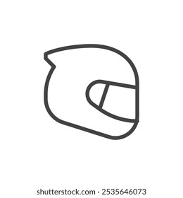 Helmet icon Thin outline art symbol