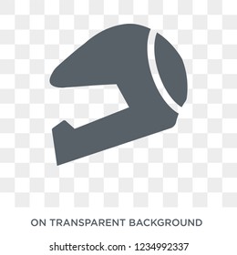 Helmet icon. Trendy flat vector Helmet icon on transparent background from sport collection. 