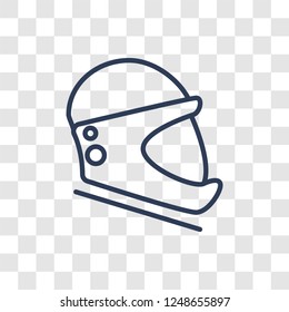 Helmet icon. Trendy linear Helmet logo concept on transparent background from Sport collection