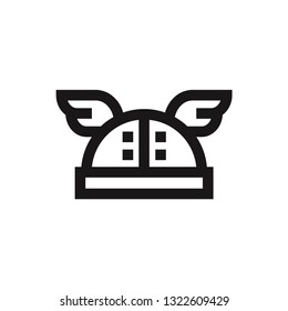 Helmet icon vector