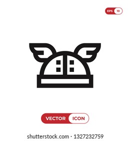 Helmet icon vector