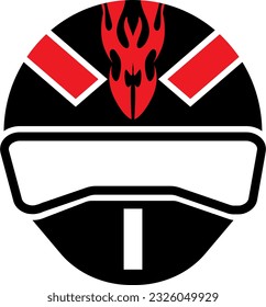 helmet icon in vector art style