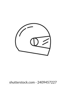 icono de casco, icono de la mejor línea del vector.