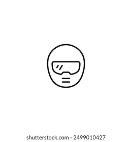 Helmet icon vector. EPS 10 editable vector