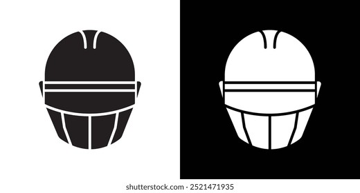 Helmet icon Vector flat thin line illustration