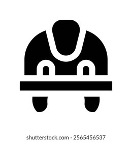 helmet icon. vector glyph icon for your website, mobile, presentation, and logo design.