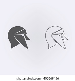Helmet icon . Vector illustration