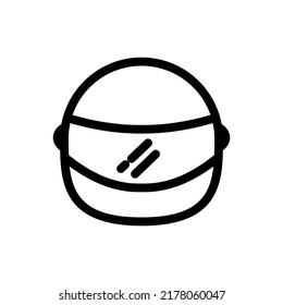 helmet icon vector illustration logo template for many purpose. Isolated on white background. glyph style.