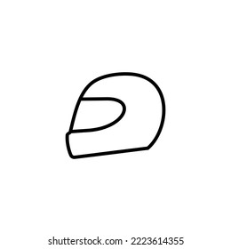 Ilustración vectorial de icono del casco. Signo y símbolo de casco de motocicleta. Icono del casco de construcción. Casco de seguridad