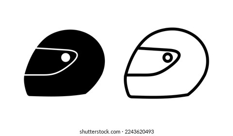 Helmet icon vector illustration. Motorcycle helmet sign and symbol. Construction helmet icon. Safety helmet