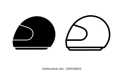 Helmet icon vector illustration. Motorcycle helmet sign and symbol. Construction helmet icon. Safety helmet