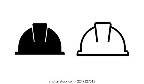 Helmet icon vector illustration. Motorcycle helmet sign and symbol. Construction helmet icon. Safety helmet