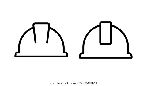 Helmet icon vector illustration. Motorcycle helmet sign and symbol. Construction helmet icon. Safety helmet