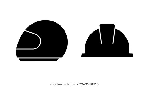 Helmet icon vector illustration. Motorcycle helmet sign and symbol. Construction helmet icon. Safety helmet