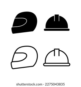 Helmet icon vector illustration. Motorcycle helmet sign and symbol. Construction helmet icon. Safety helmet