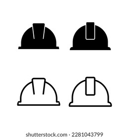 Helmet icon vector illustration. Motorcycle helmet sign and symbol. Construction helmet icon. Safety helmet