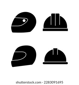Helmet icon vector illustration. Motorcycle helmet sign and symbol. Construction helmet icon. Safety helmet